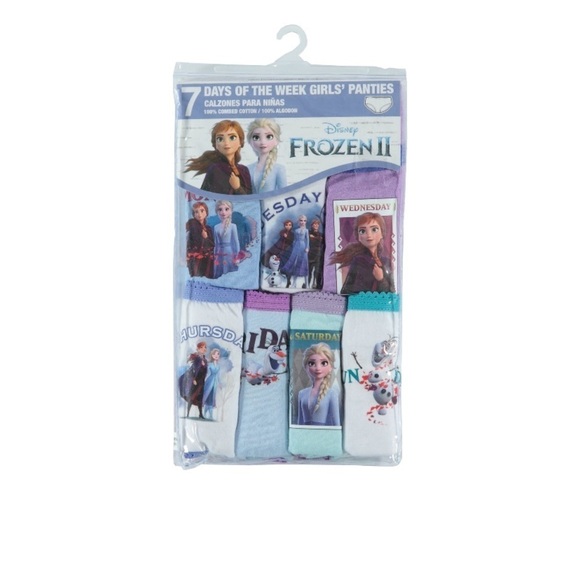 NEW Disney Frozen 7 Pack Girl’s Briefs days of the week - Picture 1 of 4
